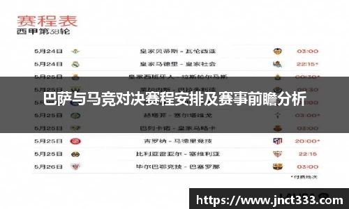 巴萨与马竞对决赛程安排及赛事前瞻分析